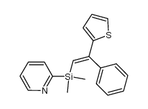 (E)-1-dimethyl(2-pyridyl)silyl-2-phenyl-2-(2-thienyl)ethene结构式