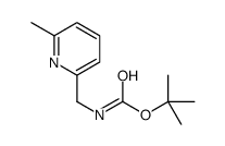 tert-butyl N-[(6-methylpyridin-2-yl)methyl]carbamate结构式