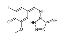 (4E)-4-[[(5-aminotetrazol-1-yl)amino]methylidene]-2-iodo-6-methoxycyclohexa-2,5-dien-1-one Structure