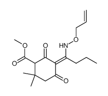 methyl 5-{1-[(allyloxy)amino]butylidene}-2,2-dimethyl-4,6-dioxocyclohexanecarboxylate Structure