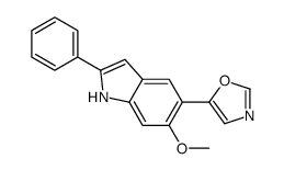 5-(6-methoxy-2-phenyl-1H-indol-5-yl)-1,3-oxazole Structure