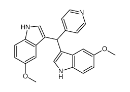 5-methoxy-3-[(5-methoxy-1H-indol-3-yl)-pyridin-4-ylmethyl]-1H-indole Structure