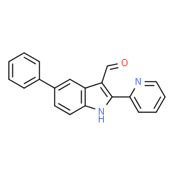 1H-Indole-3-carboxaldehyde,5-phenyl-2-(2-pyridinyl)-(9CI) structure