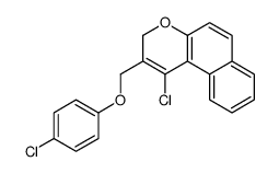 1-chloro-2-[(4-chlorophenoxy)methyl]-3H-benzo[f]chromene结构式