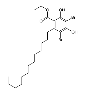 ethyl 3,5-dibromo-2,4-dihydroxy-6-tridecylbenzoate结构式