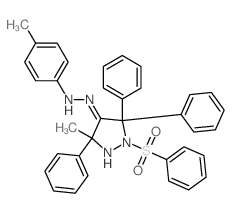 N-[[1-(benzenesulfonyl)-3-methyl-3,5,5-triphenyl-pyrazolidin-4-ylidene]amino]-4-methyl-aniline Structure