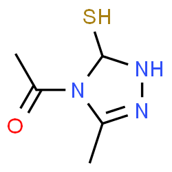 1H-1,2,4-Triazole-5-thiol, 4-acetyl-4,5-dihydro-3-methyl- (9CI) Structure