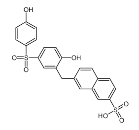 7-[[2-hydroxy-5-[(4-hydroxyphenyl)sulphonyl]phenyl]methyl]naphthalene-2-sulphonic acid结构式