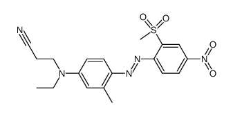 3-[ethyl[3-methyl-4-[[2-(methylsulphonyl)-4-nitrophenyl]azo]phenyl]amino]propiononitrile structure