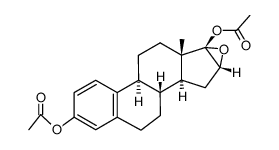 16α,17α-Epoxy-1,3,5(10)-estratriene-3,17β-diol diacetate Structure