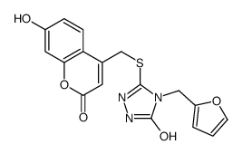 4-({[4-(2-FURYLMETHYL)-5-HYDROXY-4H-1,2,4-TRIAZOL-3-YL]SULFANYL}METHYL)-7-HYDROXY-2H-CHROMEN-2-ONE picture