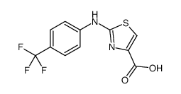 2-[4-(trifluoromethyl)anilino]-1,3-thiazole-4-carboxylic acid结构式