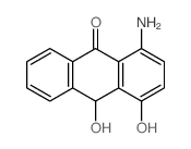 1-amino-4,10-dihydroxy-10H-anthracen-9-one结构式