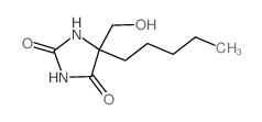 5-(hydroxymethyl)-5-pentyl-imidazolidine-2,4-dione structure