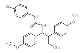 1-[1,2-bis(4-methoxyphenyl)butyl]-3-(4-bromophenyl)thiourea结构式