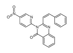 3-(5-nitropyridin-2-yl)-2-[(E)-2-phenylethenyl]quinazolin-4-one Structure