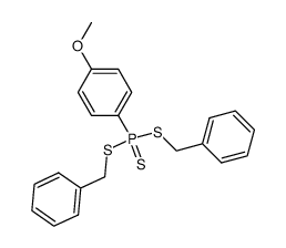 S,S-dibenzyl 4-methoxyphenylphosphonotrithioate Structure