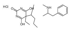 5-ethyl-5-pentan-2-yl-1,3-diazinane-2,4,6-trione, N-methyl-1-phenyl-pr opan-2-amine, hydrochloride结构式