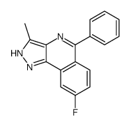 8-fluoro-3-methyl-5-phenyl-2H-pyrazolo[4,3-c]isoquinoline Structure