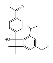 1-(4-(7-hydroxy-3,5-diisopropyl-8,8-dimethylbicyclo[4.2.0]octa-1,3,5-trien-7-yl)phenyl)ethan-1-one结构式