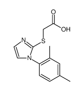 Acetic acid, 2-[[1-(2,4-dimethylphenyl)-1H-imidazol-2-yl]thio]结构式