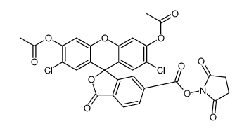 6-Carboxy-2',7'-dichlorofluorescein 3',6'-Diacetate Succinimidyl Ester结构式