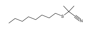 α-octylmercapto-isobutyronitrile结构式