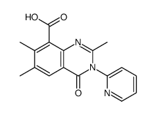 2,6,7-trimethyl-4-oxo-3-pyridin-2-ylquinazoline-8-carboxylic acid结构式