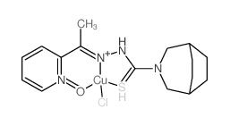 Copper, (3-azabicyclo(3.2.2)nonane-3-carbothioic acid (1-(2-pyridinyl)ethylidene)hydrazideN-oxidato)chloro- picture