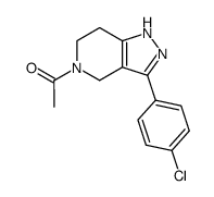 1-[3-(4-chloro-phenyl)-1,4,6,7-tetrahydro-pyrazolo[4,3-c]pyridin-5-yl]-ethanone结构式