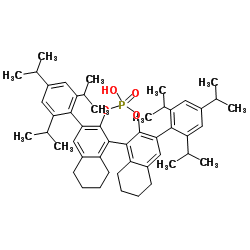 (11bS)-8,9,10,11,12,13,14,15-八氢-4-羟基-2,6-二[2,4,6-三(1-甲基乙基)苯基]-二萘并[2,1-d:1',2'-f][1,3,2]二氧杂磷杂卓 4-氧化物结构式