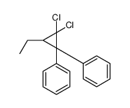 (2,2-dichloro-3-ethyl-1-phenylcyclopropyl)benzene结构式