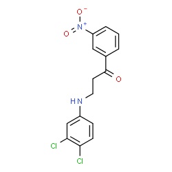 3-(3,4-dichloroanilino)-1-(3-nitrophenyl)-1-propanone结构式