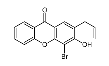 4-bromo-3-hydroxy-2-prop-2-enylxanthen-9-one Structure