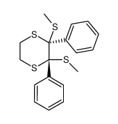 d,l-(R,R+S,S)-2,3-bis(methylthio)-2,3-diphenyl-1,4-dithiane Structure