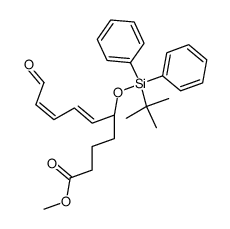 (6E,8Z)-5-(tert-Butyl-diphenyl-silanyloxy)-10-oxo-deca-6,8-dienoic acid methyl ester结构式