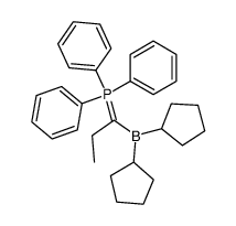 (1-(dicyclopentylboranyl)propylidene)triphenyl-5-phosphane Structure