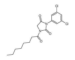 3-(3,5-dichlorophenyl)-1-octanoylimidazolidine-2,4-dione结构式