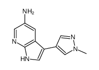 3-(1-甲基-1H-吡唑-4-基)-1H-吡咯并[2,3-B]吡啶-5-胺结构式