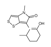 N-(4,5-Dihydro-4-methyl-5-oxo-1,2-dithiolo[4,3-b]pyrrol-6-yl)-5-methylhexanamide结构式