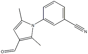 3-(3-formyl-2,5-dimethylpyrrol-1-yl)benzonitrile Structure