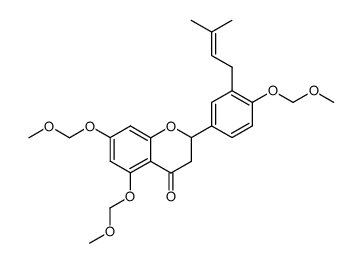 5,7,4'-trimethoxymethoxy-3'-prenyl-flavanone结构式