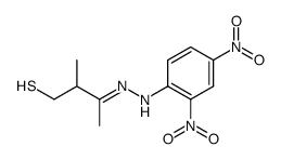 4-mercapto-3-methyl-butan-2-one-(2,4-dinitro-phenylhydrazone)结构式