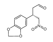 (S)-3-(3,4-methylenedioxyphenyl)-4-nitrobutanal结构式