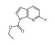 Ethyl 6-fluoro-1H-pyrrolo[2,3-b]pyridine-1-carboxylate结构式