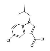 5-chloro-1-(2-methylpropyl)-1H-indole-3-carbonyl chloride Structure