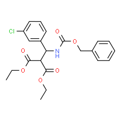 diethyl 2-[{[(benzyloxy)carbonyl]amino}(3-chlorophenyl)methyl]malonate structure