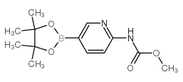 (5-(4,4,5,5-四甲基-1,3,2-二氧杂硼杂环戊烷-2-基)吡啶-2-基)氨基甲酸甲酯结构式