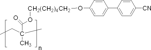 POLY[6-[4-(4-CYANOPHENYL)PHENOXY]HEXYL structure