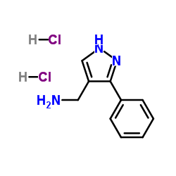 1-(3-Phenyl-1H-pyrazol-4-yl)methanamine dihydrochloride structure